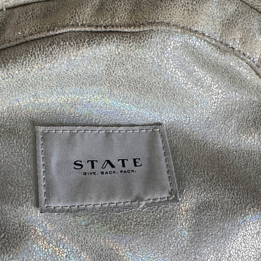 STATE Metallic Silver Backpack - Picture 2 of 4